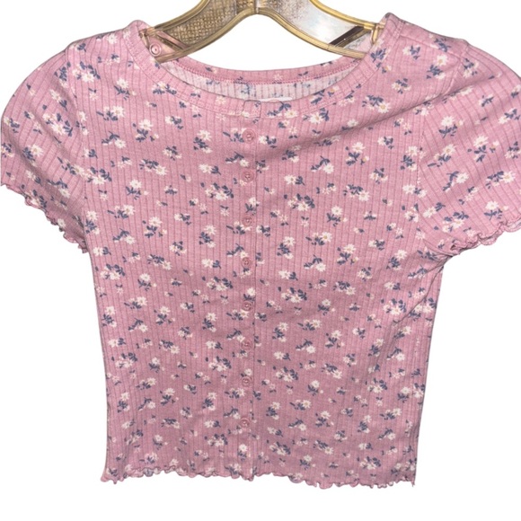 Wonder Nation Pink Floral Kids / GIRLS Top - Picture 1 of 3